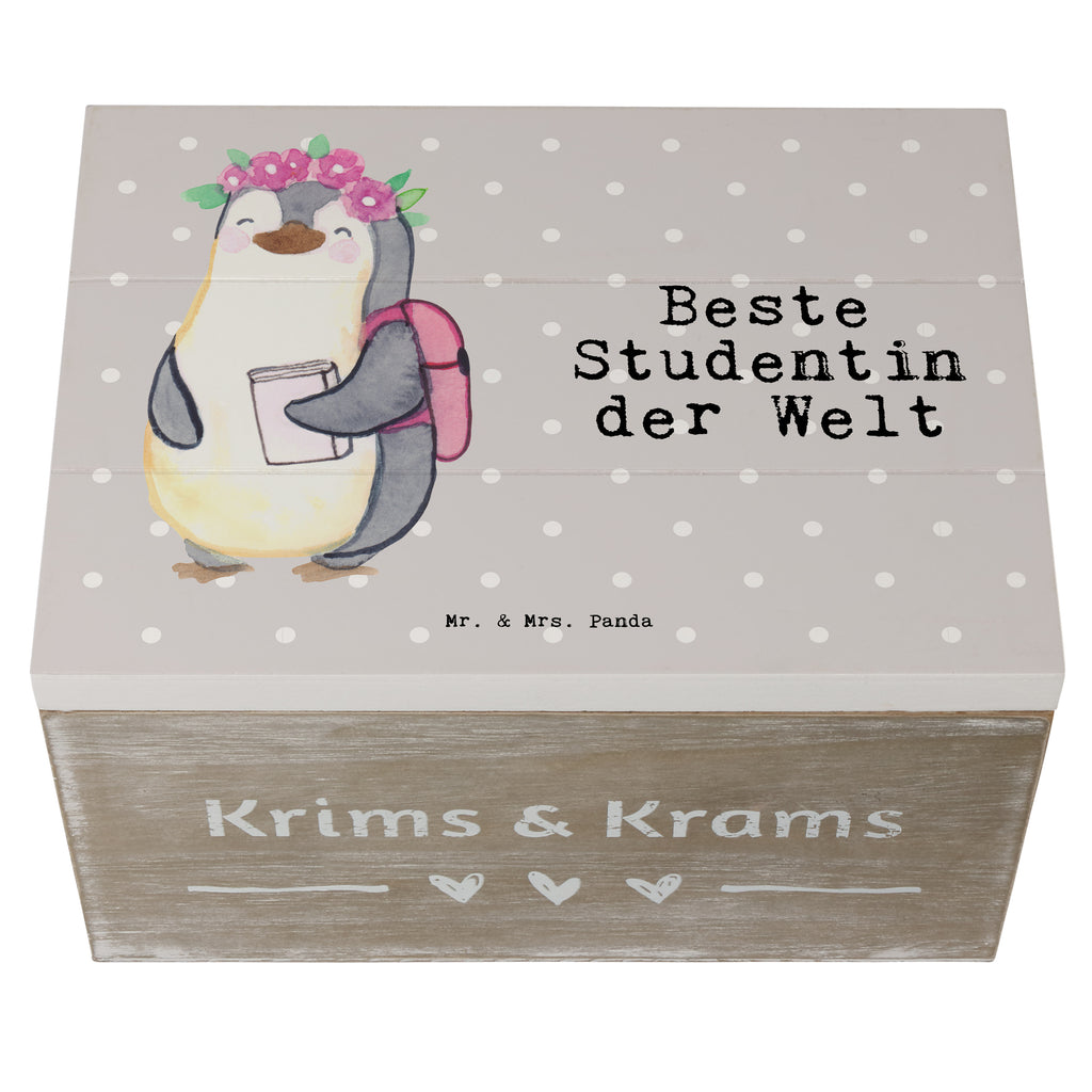 Holzkiste Pinguin Beste Studentin der Welt Holzkiste, Kiste, Schatzkiste, Truhe, Schatulle, XXL, Erinnerungsbox, Erinnerungskiste, Dekokiste, Aufbewahrungsbox, Geschenkbox, Geschenkdose, für, Dankeschön, Geschenk, Schenken, Geburtstag, Geburtstagsgeschenk, Geschenkidee, Danke, Bedanken, Mitbringsel, Freude machen, Geschenktipp, Studentin, Studium, Tochter, Spaß, Musterschülerin, lustig, Studienabschluss, witzig, Universität, Abschluss, Alumni, Uni, Studenten, Hochschule