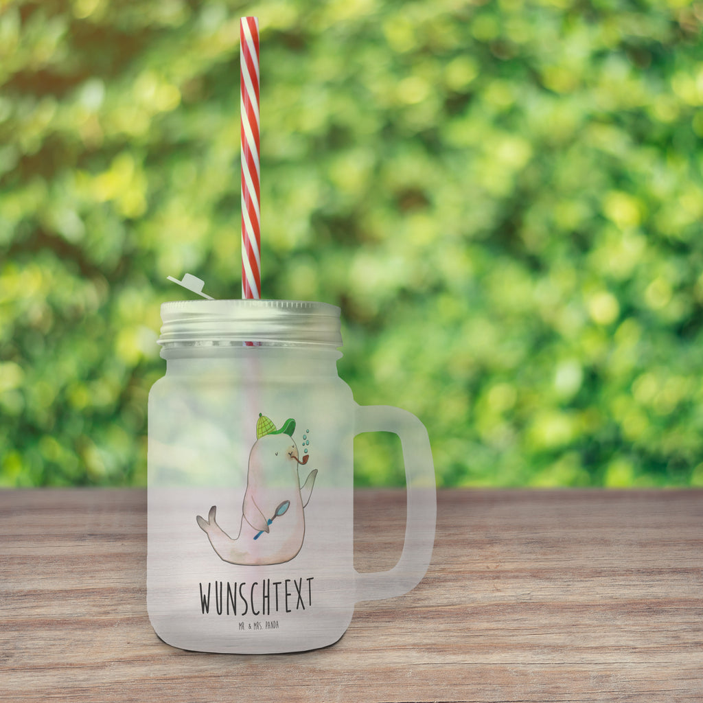 Personalisiertes Trinkglas Mason Jar Robbe Sherlock Personalisiertes Mason Jar, Personalisiertes Glas, Personalisiertes Trinkglas, Personalisiertes Henkelglas, Personalisiertes Sommerglas, Personalisiertes Einmachglas, Personalisiertes Cocktailglas, Personalisiertes Cocktail-Glas, mit Namen, Wunschtext, Wunschnamen, Mason Jar selbst bedrucken, Wunschglas mit Namen, Bedrucktes Trinkglas, Geschenk mit Namen, Tiermotive, Gute Laune, lustige Sprüche, Tiere