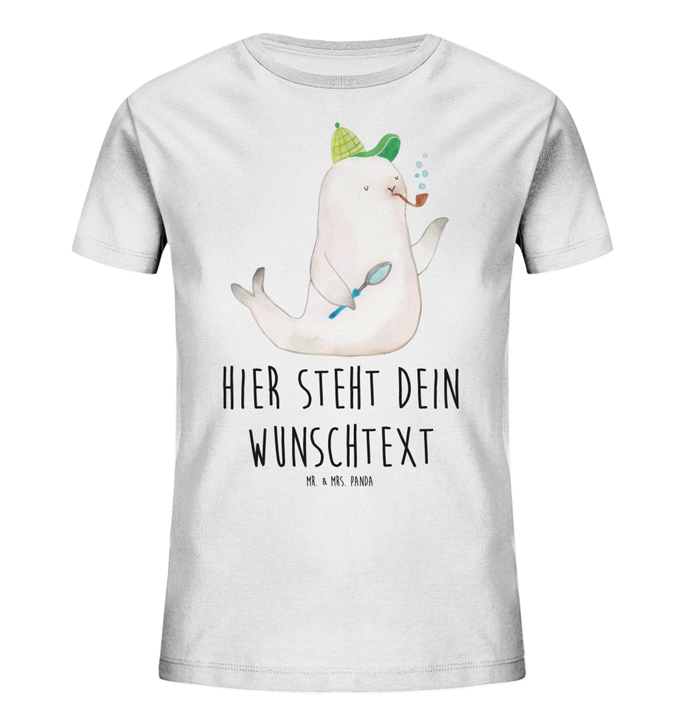 Personalisiertes Kinder T-Shirt Robbe Sherlock Personalisiertes Kinder T-Shirt, Tiermotive, Gute Laune, lustige Sprüche, Tiere