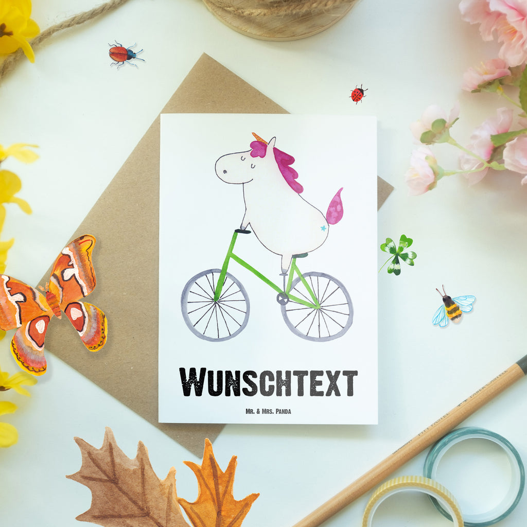 Personalisierte Grußkarte Einhorn Radfahrer Personalisierte Grußkarte, Personalisiertere Klappkarte, Personalisierte Einladungskarte, Personalisierte Glückwunschkarte, Personalisierte Hochzeitskarte, Personalisierte Geburtstagskarte, Grußkarte mit Namen, Grußkarte selber drucken, Grußkarte selbst gestalten, Grußkarte mit persönlichen Nachrichten, Grußkarte als Geldgeschenk, Grußkarten personalisiert, Personalisierte Karte, Einhorn, Einhörner, Einhorn Deko, Pegasus, Unicorn, Radfahren, Radfahrer, Rad, Bike, Feenstaub, Konfetti, Luxusproblem, Kummer, Liebeskummer