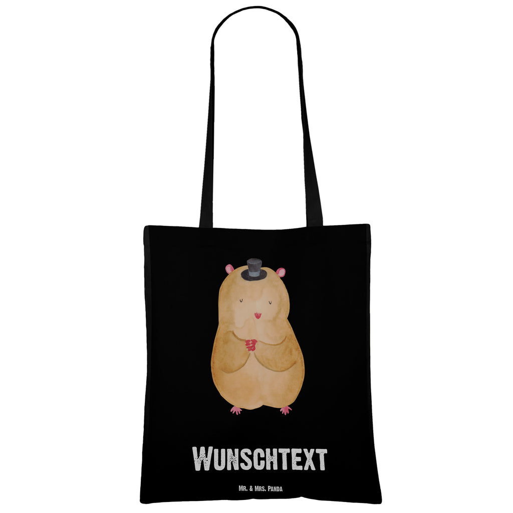 Personalisierte Tragetasche Hamster mit Hut Personalisierte Beuteltasche, Personalisierter Beutel, Personalisierte Einkaufstasche, Personalisierter Jutebeutel, Personalisierter Stoffbeutel, Tragetasche mit Namen, Einkaufstasche mit Namen, Stoffbeutel mit Namen, Personalisierte Tasche, Personalisierte Jutetasche, Personalisierte Kindergartentasche, Tiermotive, Gute Laune, lustige Sprüche, Tiere, Hamster, Hut, Magier, Zylinder, Zwerghamster, Zauberer