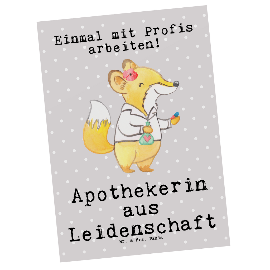 Postkarte Apothekerin aus Leidenschaft Postkarte, Karte, Geschenkkarte, Grußkarte, Einladung, Ansichtskarte, Geburtstagskarte, Einladungskarte, Dankeskarte, Ansichtskarten, Einladung Geburtstag, Einladungskarten Geburtstag, Beruf, Ausbildung, Jubiläum, Abschied, Rente, Kollege, Kollegin, Geschenk, Schenken, Arbeitskollege, Mitarbeiter, Firma, Danke, Dankeschön, Apothekerin, Pharmazie, Staatsexamen, Approbation, Eröffnung Apotheke