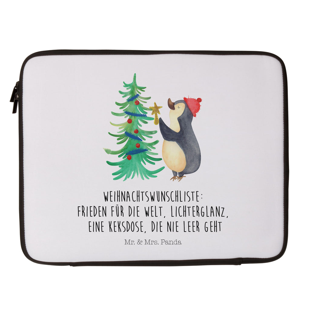 Notebook Tasche Pinguin Weihnachtsbaum Notebook Tasche, Laptop, Computertasche, Tasche, Notebook-Tasche, Notebook-Reisehülle, Notebook Schutz, Winter, Weihnachten, Weihnachtsdeko, Nikolaus, Advent, Heiligabend, Wintermotiv, Pinguin