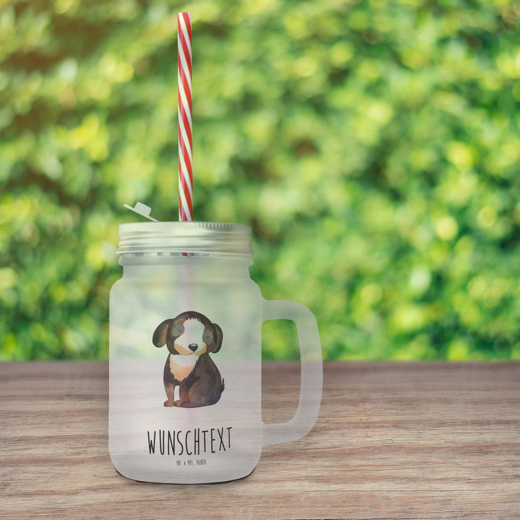 Personalisiertes Trinkglas Mason Jar Hund entspannt Personalisiertes Mason Jar, Personalisiertes Glas, Personalisiertes Trinkglas, Personalisiertes Henkelglas, Personalisiertes Sommerglas, Personalisiertes Einmachglas, Personalisiertes Cocktailglas, Personalisiertes Cocktail-Glas, mit Namen, Wunschtext, Wunschnamen, Mason Jar selbst bedrucken, Wunschglas mit Namen, Bedrucktes Trinkglas, Geschenk mit Namen, Hund, Hundemotiv, Haustier, Hunderasse, Tierliebhaber, Hundebesitzer, Sprüche, schwarzer Hund, Hundeliebe, Liebe, Hundeglück