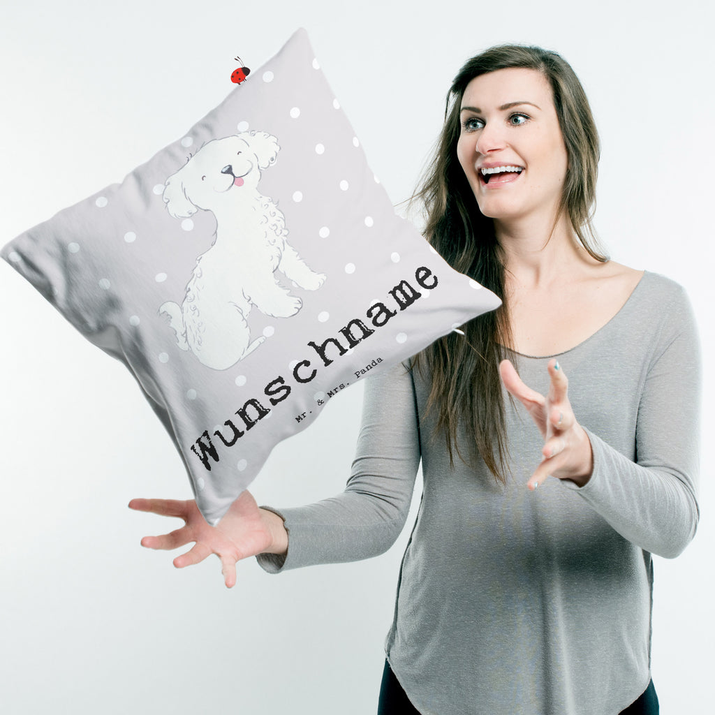 Personalisiertes Kissen Bichon Frisé Lebensretter Kissen, personalisiert, Name, Wunschname, bedrucken, Kopfkissen, Hund, Hunderasse, Rassehund, Hundebesitzer, Geschenk, Tierfreund, Schenken, Welpe, Bichon Frisé