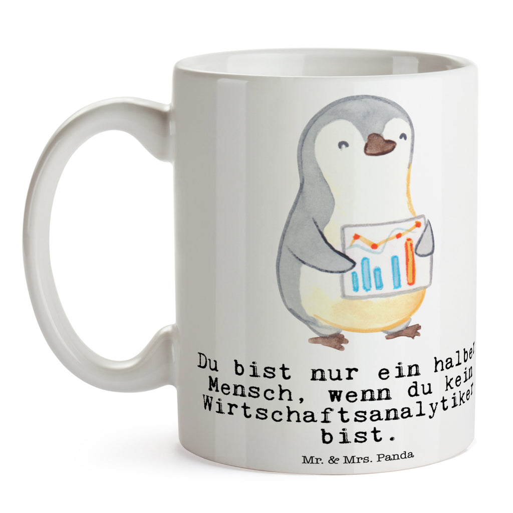 Tasse Wirtschaftsanalytiker mit Herz Tasse, Kaffeetasse, Teetasse, Becher, Kaffeebecher, Teebecher, Keramiktasse, Porzellantasse, Büro Tasse, Geschenk Tasse, Tasse Sprüche, Tasse Motive, Kaffeetassen, Tasse bedrucken, Designer Tasse, Cappuccino Tassen, Schöne Teetassen, Beruf, Ausbildung, Jubiläum, Abschied, Rente, Kollege, Kollegin, Geschenk, Schenken, Arbeitskollege, Mitarbeiter, Firma, Danke, Dankeschön