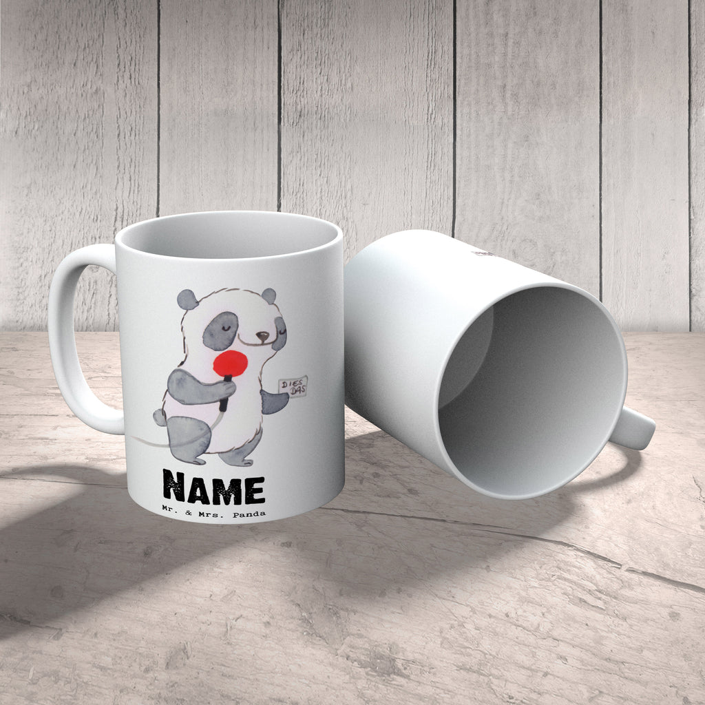 Personalisierte Tasse Sportreporter mit Herz Personalisierte Tasse, Namenstasse, Wunschname, Personalisiert, Tasse, Namen, Drucken, Tasse mit Namen, Beruf, Ausbildung, Jubiläum, Abschied, Rente, Kollege, Kollegin, Geschenk, Schenken, Arbeitskollege, Mitarbeiter, Firma, Danke, Dankeschön