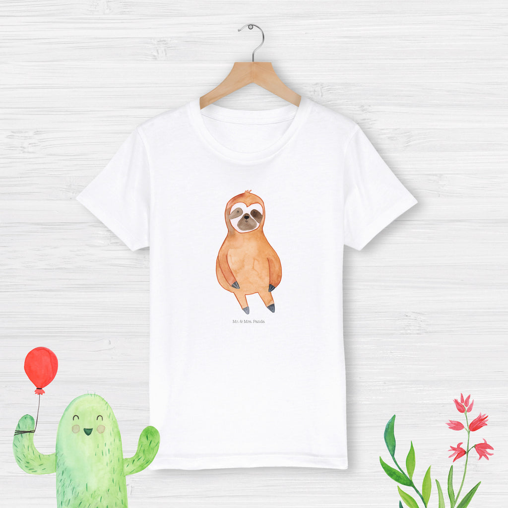 Organic Kinder T-Shirt Faultier Zufrieden Kinder T-Shirt, Kinder T-Shirt Mädchen, Kinder T-Shirt Jungen, Faultier, Faultier Geschenk, Faultier Deko, Faultiere, faul, Lieblingstier, Pause, relaxen, Glück, glücklich, zufrieden, happy, Zufriedenheit, Gelassenheit, Ruhe, Frieden