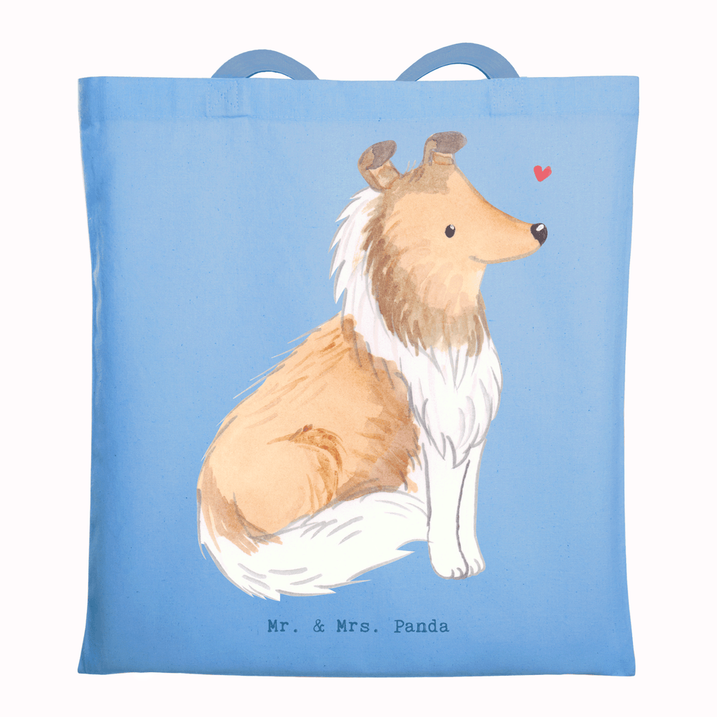 Tragetasche Langhaar Collie Moment Beuteltasche, Beutel, Einkaufstasche, Jutebeutel, Stoffbeutel, Hund, Hunderasse, Rassehund, Hundebesitzer, Geschenk, Tierfreund, Schenken, Welpe, Langhaar Collie, britischer Hütehund