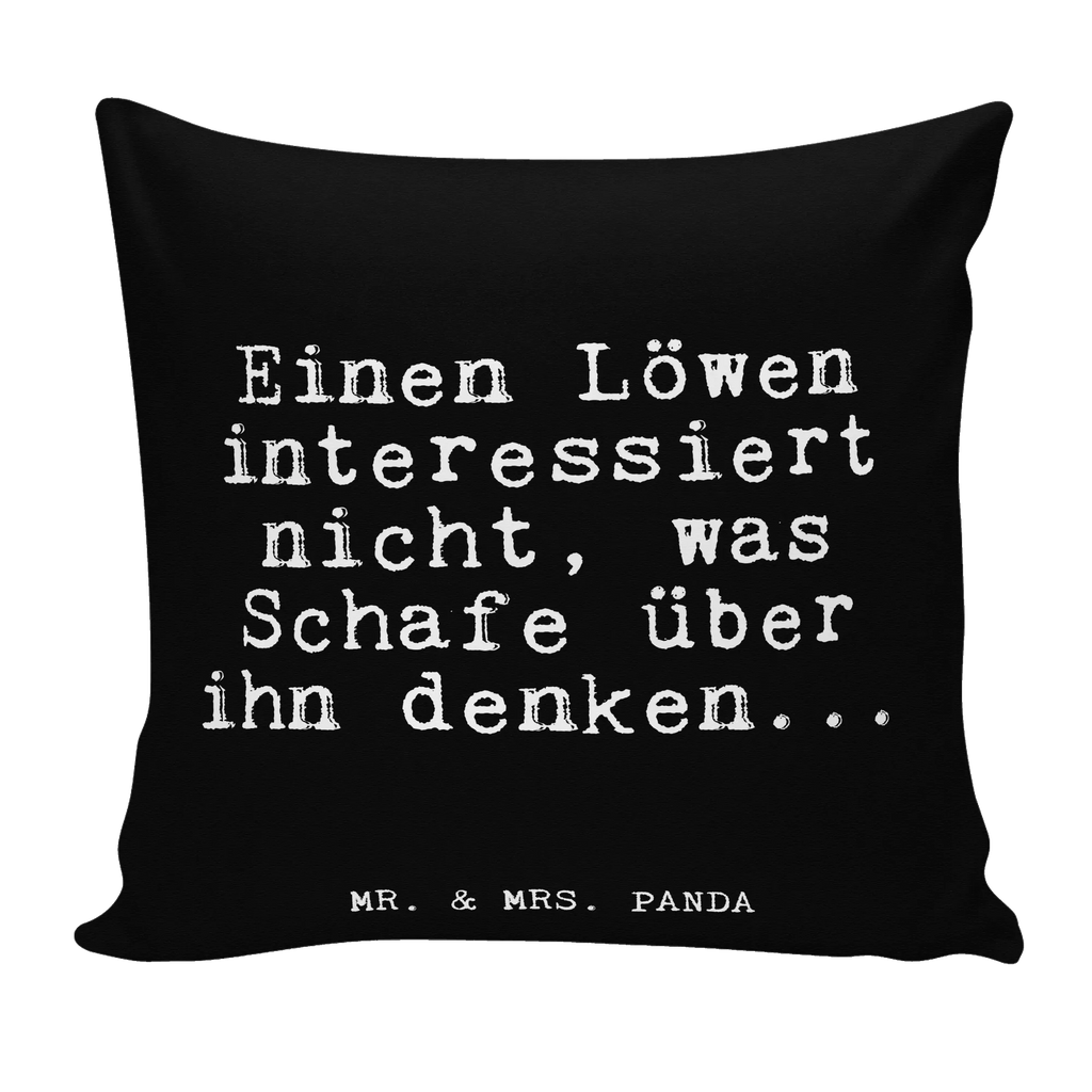 40x40 Kissen Fun Talk Einen Löwen interessiert nicht, was Schafe über ihn denken... Kissenhülle, Kopfkissen, Sofakissen, Dekokissen, Motivkissen, sofakissen, sitzkissen, Kissen, Kissenbezüge, Kissenbezug 40x40, Kissen 40x40, Kissenhülle 40x40, Zierkissen, Couchkissen, Dekokissen Sofa, Sofakissen 40x40, Dekokissen 40x40, Kopfkissen 40x40, Kissen 40x40 Waschbar, Spruch, Sprüche, lustige Sprüche, Weisheiten, Zitate, Spruch Geschenke, Glizer Spruch Sprüche Weisheiten Zitate Lustig Weisheit Worte