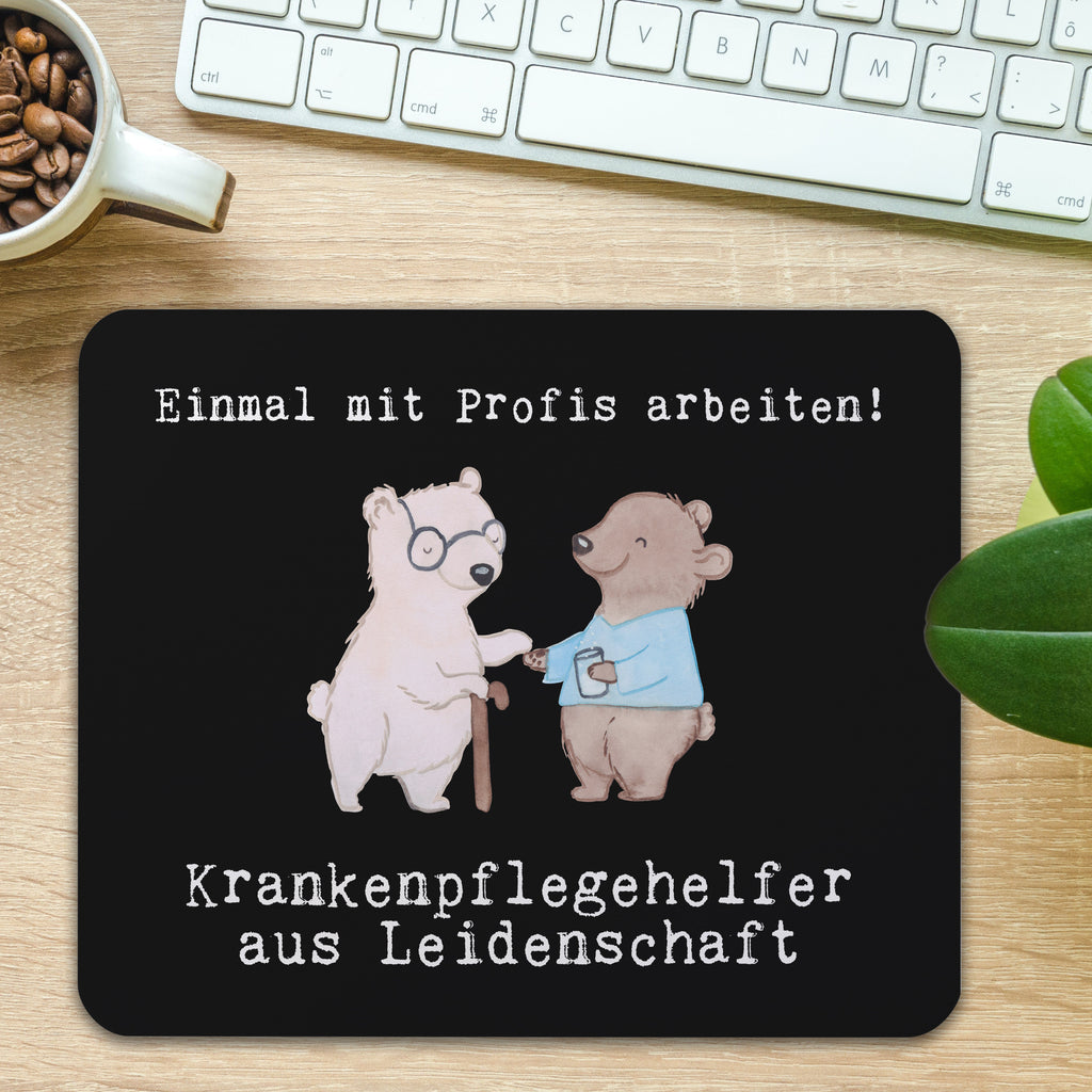 Mauspad Krankenpflegehelfer aus Leidenschaft Mousepad, Computer zubehör, Büroausstattung, PC Zubehör, Arbeitszimmer, Mauspad, Einzigartiges Mauspad, Designer Mauspad, Mausunterlage, Mauspad Büro, Beruf, Ausbildung, Jubiläum, Abschied, Rente, Kollege, Kollegin, Geschenk, Schenken, Arbeitskollege, Mitarbeiter, Firma, Danke, Dankeschön, Krankenpflegehelfer, Pflegehelfer, Pflegekraft