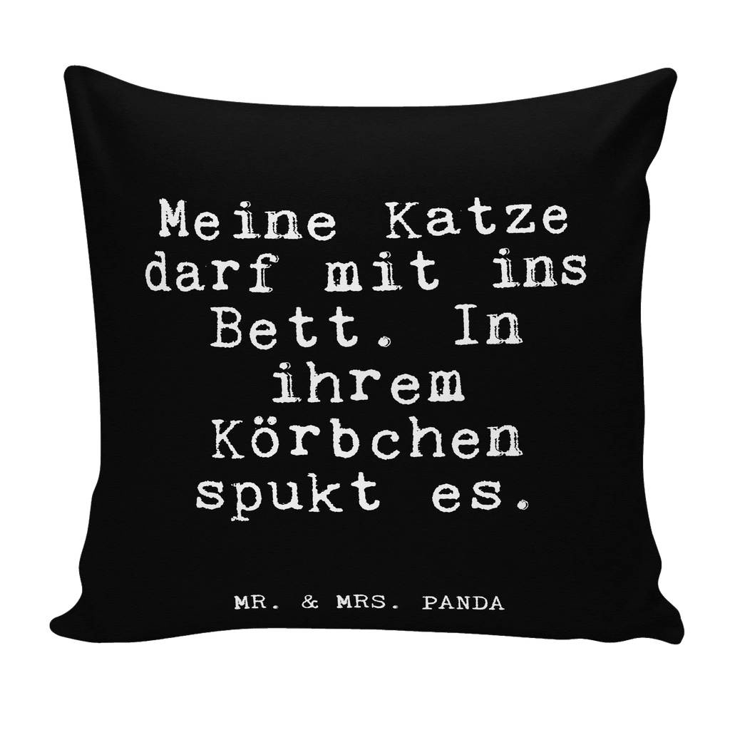 40x40 Kissen Fun Talk Meine Katze darf mit ins Bett. In ihrem Körbchen spukt es. Kissenhülle, Kopfkissen, Sofakissen, Dekokissen, Motivkissen, sofakissen, sitzkissen, Kissen, Kissenbezüge, Kissenbezug 40x40, Kissen 40x40, Kissenhülle 40x40, Zierkissen, Couchkissen, Dekokissen Sofa, Sofakissen 40x40, Dekokissen 40x40, Kopfkissen 40x40, Kissen 40x40 Waschbar, Spruch, Sprüche, lustige Sprüche, Weisheiten, Zitate, Spruch Geschenke, Glizer Spruch Sprüche Weisheiten Zitate Lustig Weisheit Worte