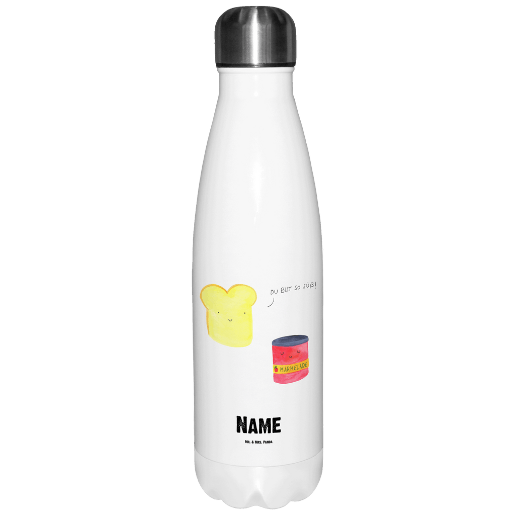 Personalisierte Thermosflasche Toast & Marmelade Personalisierte Isolierflasche, Personalisierte Thermoflasche, Personalisierte Trinkflasche, Trinkflasche Mit Namen, Wunschname, Bedrucken, Namensflasche, Tiermotive, Gute Laune, lustige Sprüche, Tiere, Toast, Marmelade, Dreamteam, süße Postkarte, süß, Küche Deko, Küche Spruch, Frühstück Einladung, Brot, Toastbrot