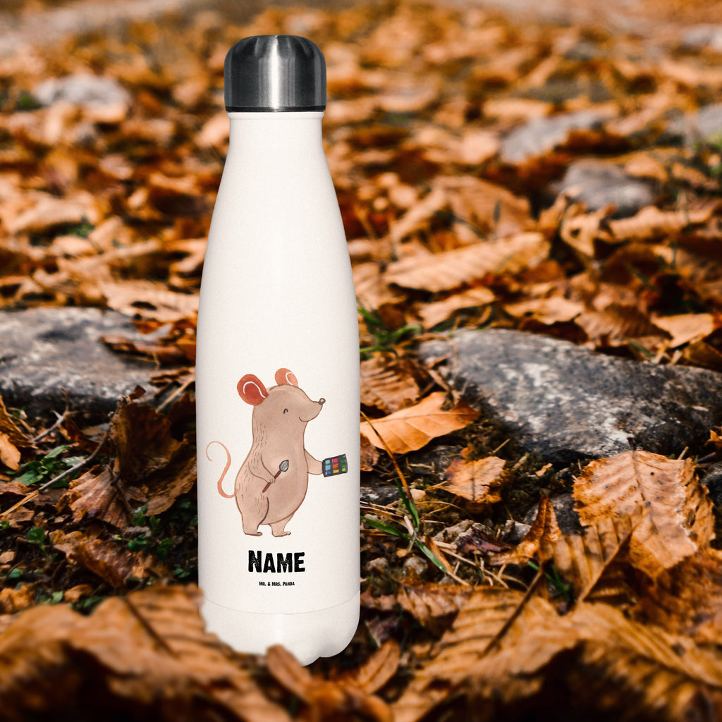 Personalisierte Thermosflasche Kosmetiker mit Herz Personalisierte Isolierflasche, Personalisierte Thermoflasche, Personalisierte Trinkflasche, Trinkflasche Mit Namen, Wunschname, Bedrucken, Namensflasche, Beruf, Ausbildung, Jubiläum, Abschied, Rente, Kollege, Kollegin, Geschenk, Schenken, Arbeitskollege, Mitarbeiter, Firma, Danke, Dankeschön, Kosmetiker, Make Up Artist, Maskenbildner, Visagist, Beauty Salon, Kosmetikstudio, Eröffnung