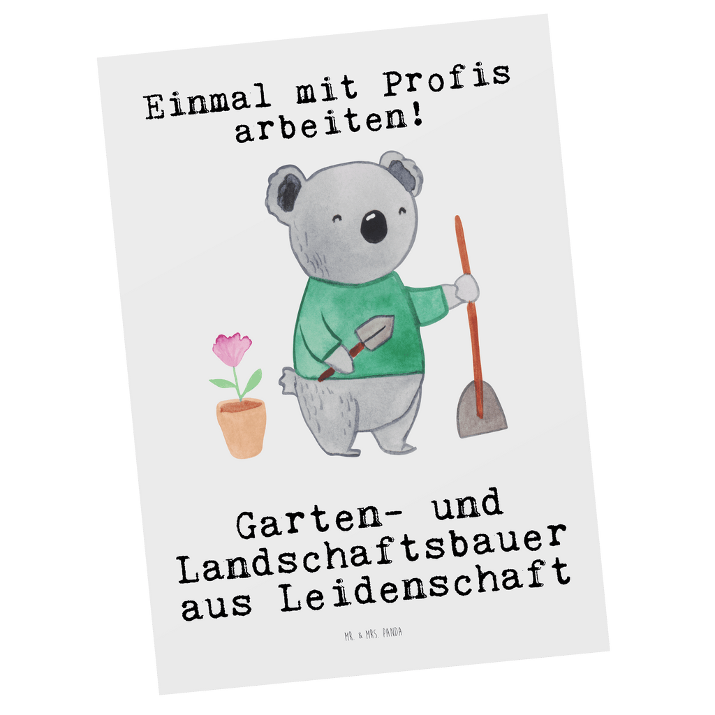 Postkarte Garten- und Landschaftsbauer aus Leidenschaft Postkarte, Karte, Geschenkkarte, Grußkarte, Einladung, Ansichtskarte, Geburtstagskarte, Einladungskarte, Dankeskarte, Beruf, Ausbildung, Jubiläum, Abschied, Rente, Kollege, Kollegin, Geschenk, Schenken, Arbeitskollege, Mitarbeiter, Firma, Danke, Dankeschön, Gärtner, Gartenplaner, Gärtnerei, Gartenbau, Hobbygärtner, Garten- und Landschaftsbauer