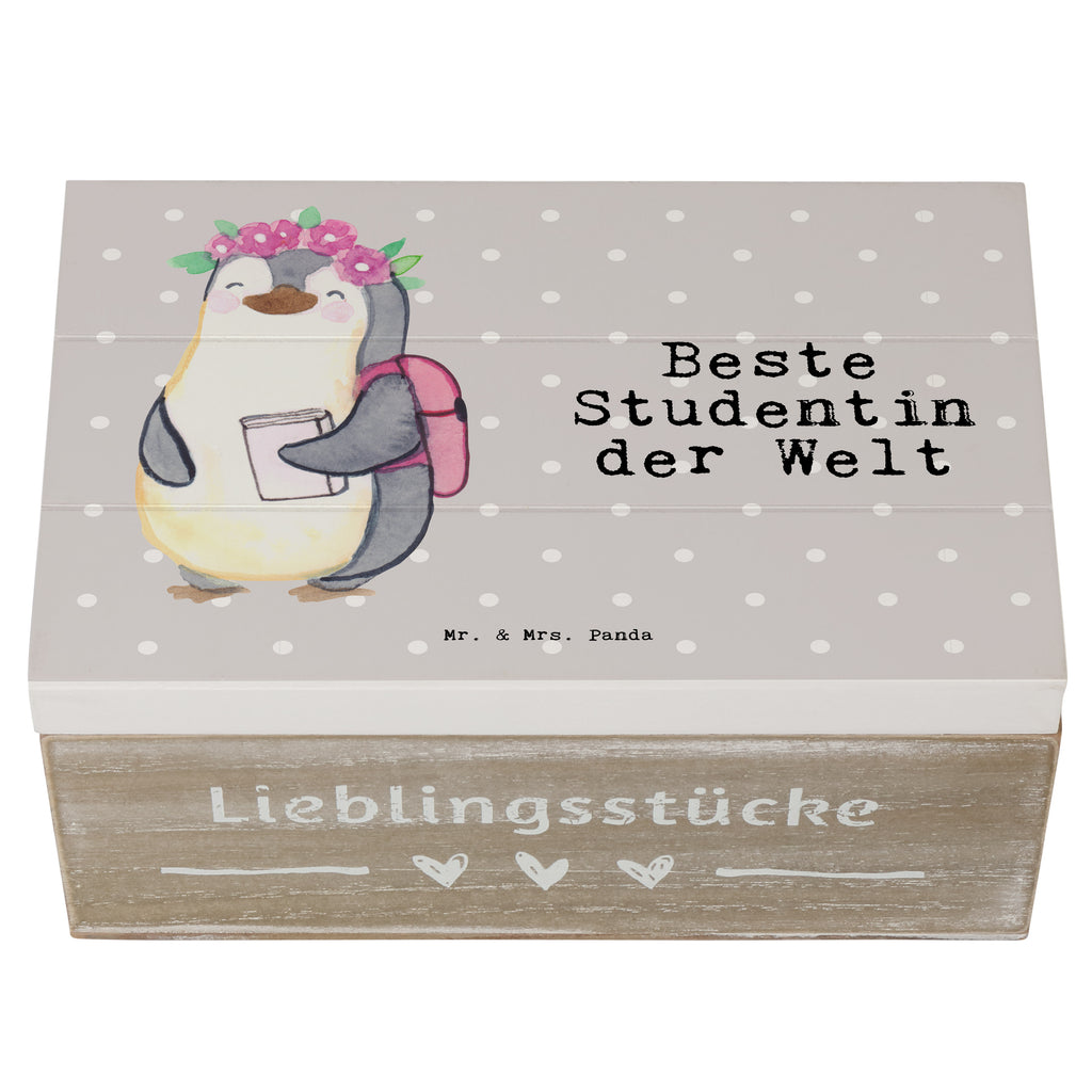 Holzkiste Pinguin Beste Studentin der Welt Holzkiste, Kiste, Schatzkiste, Truhe, Schatulle, XXL, Erinnerungsbox, Erinnerungskiste, Dekokiste, Aufbewahrungsbox, Geschenkbox, Geschenkdose, für, Dankeschön, Geschenk, Schenken, Geburtstag, Geburtstagsgeschenk, Geschenkidee, Danke, Bedanken, Mitbringsel, Freude machen, Geschenktipp, Studentin, Studium, Tochter, Spaß, Musterschülerin, lustig, Studienabschluss, witzig, Universität, Abschluss, Alumni, Uni, Studenten, Hochschule