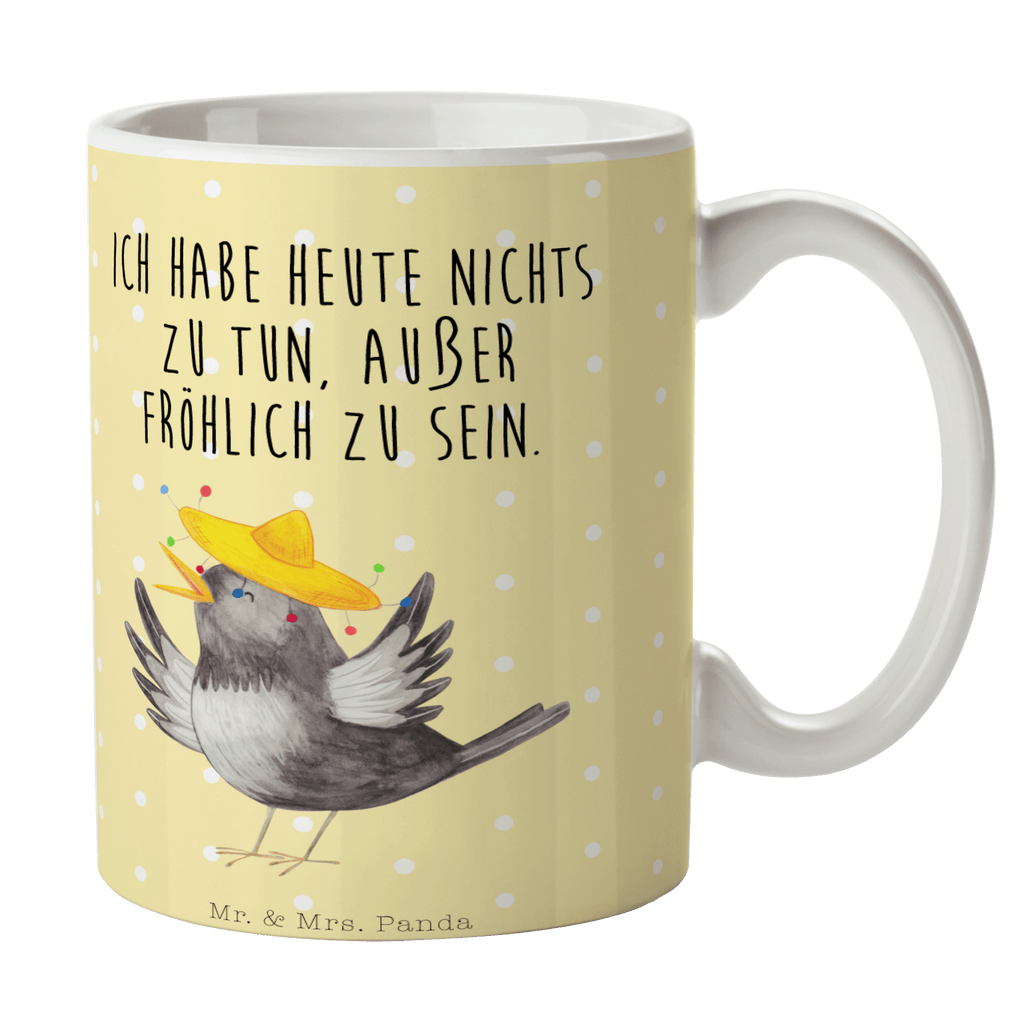 Tasse Rabe Sombrero Tasse, Kaffeetasse, Teetasse, Becher, Kaffeebecher, Teebecher, Keramiktasse, Porzellantasse, Büro Tasse, Geschenk Tasse, Tasse Sprüche, Tasse Motive, Kaffeetassen, Tasse bedrucken, Designer Tasse, Cappuccino Tassen, Schöne Teetassen, Tiermotive, Gute Laune, lustige Sprüche, Tiere, Rabe, Vogel, Vögel, Spruch positiv, fröhlich sein, glücklich sein, Glück Spruch, froh, Elster, Motivation