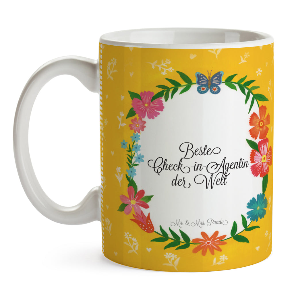 Tasse Design Frame Happy Girls Check-in-Agentin Tasse, Kaffeetasse, Teetasse, Becher, Kaffeebecher, Teebecher, Keramiktasse, Porzellantasse, Büro Tasse, Geschenk Tasse, Tasse Sprüche, Tasse Motive, Kaffeetassen, Tasse bedrucken, Designer Tasse, Cappuccino Tassen, Schöne Teetassen, Geschenk