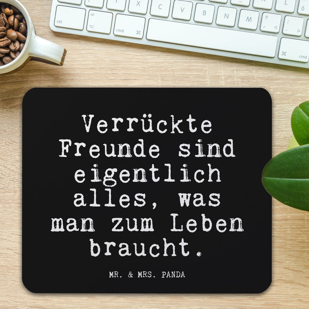 Mauspad Verrückte Freunde sind eigentlich... Mousepad, Computer zubehör, Büroausstattung, PC Zubehör, Arbeitszimmer, Mauspad, Einzigartiges Mauspad, Designer Mauspad, Mausunterlage, Mauspad Büro, Spruch, Sprüche, lustige Sprüche, Weisheiten, Zitate, Spruch Geschenke, Glizer Spruch Sprüche Weisheiten Zitate Lustig Weisheit Worte