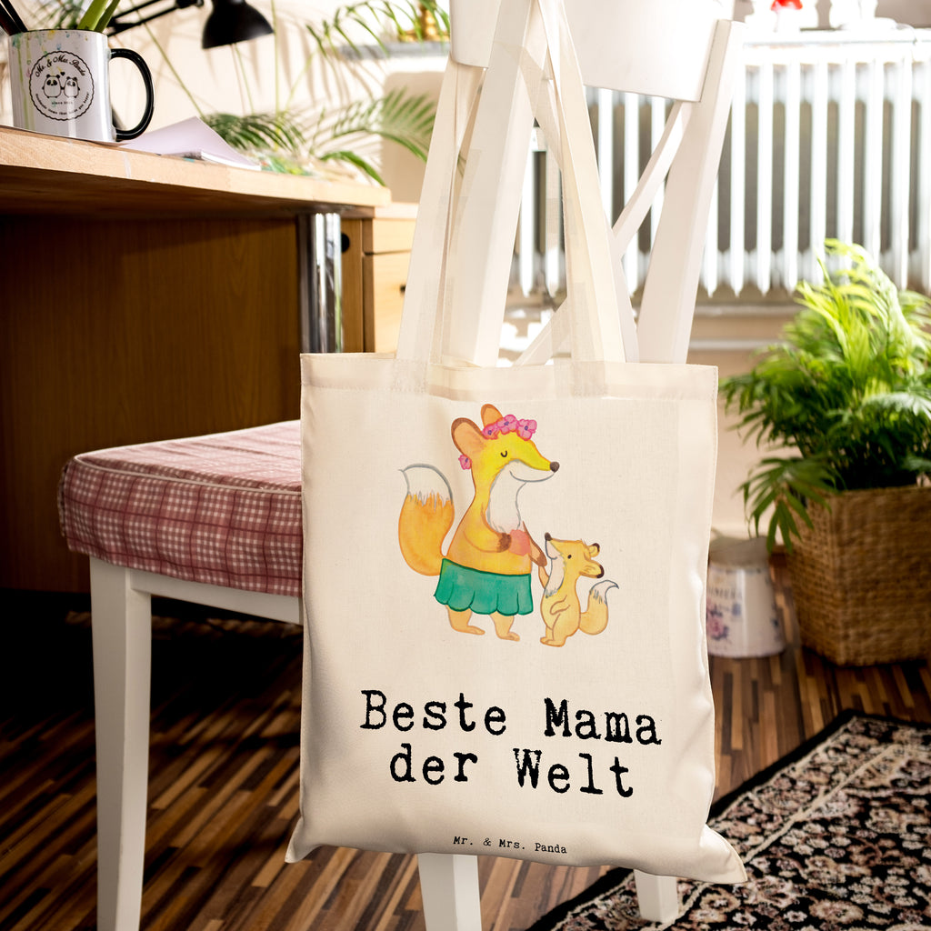 Tragetasche Fuchs Beste Mama der Welt Beuteltasche, Beutel, Einkaufstasche, Jutebeutel, Stoffbeutel, für, Dankeschön, Geschenk, Schenken, Geburtstag, Geburtstagsgeschenk, Geschenkidee, Danke, Bedanken, Mitbringsel, Freude machen, Geschenktipp, Mama, Mami, Mutter, Muttertag, Mutti, Ma, Tochter, Sohn, Beste Mama, Beste, Supermama