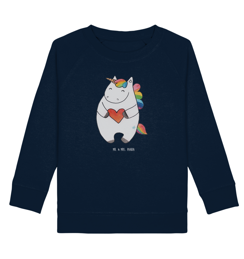 Organic Kinder Pullover Einhorn Herz Kinder Pullover, Kinder Sweatshirt, Jungen, Mädchen, Einhorn, Einhörner, Einhorn Deko, Pegasus, Unicorn, Herz, schlimm, böse, witzig, lustig, Freundin, anders, bunt