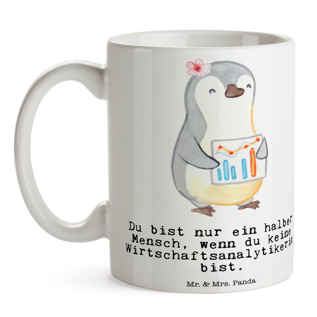 Tasse Wirtschaftsanalytikerin mit Herz Tasse, Kaffeetasse, Teetasse, Becher, Kaffeebecher, Teebecher, Keramiktasse, Porzellantasse, Büro Tasse, Geschenk Tasse, Tasse Sprüche, Tasse Motive, Kaffeetassen, Tasse bedrucken, Designer Tasse, Cappuccino Tassen, Schöne Teetassen, Beruf, Ausbildung, Jubiläum, Abschied, Rente, Kollege, Kollegin, Geschenk, Schenken, Arbeitskollege, Mitarbeiter, Firma, Danke, Dankeschön