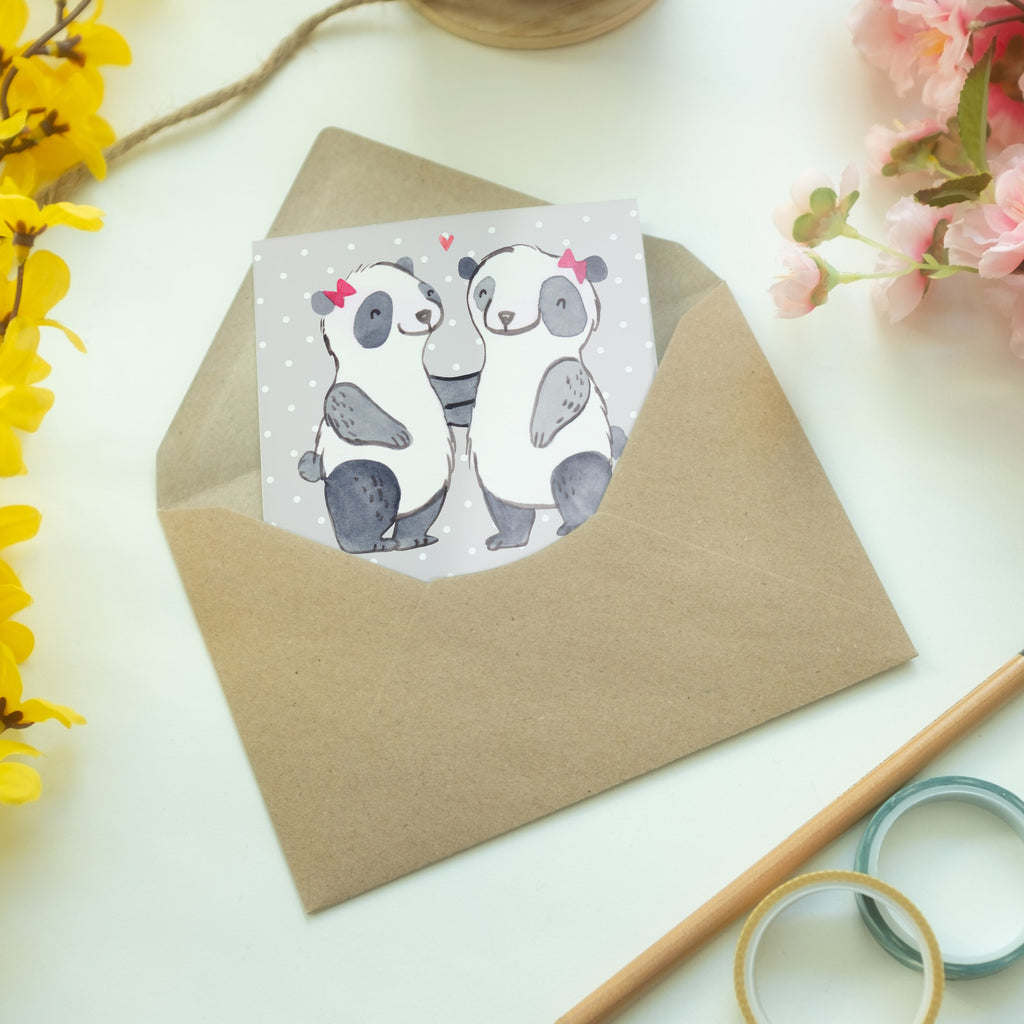 Grußkarte Panda Beste Schwester der Welt Grußkarte, Klappkarte, Einladungskarte, Glückwunschkarte, Hochzeitskarte, Geburtstagskarte, Karte, für, Dankeschön, Geschenk, Schenken, Geburtstag, Geburtstagsgeschenk, Geschenkidee, Danke, Bedanken, Mitbringsel, Freude machen, Geschenktipp, Schwestern, Schwester, Geschwister, Schwesterherz, Sister, Familie, Kleinigkeit, Beste, Tochter, Liebe, Kinder