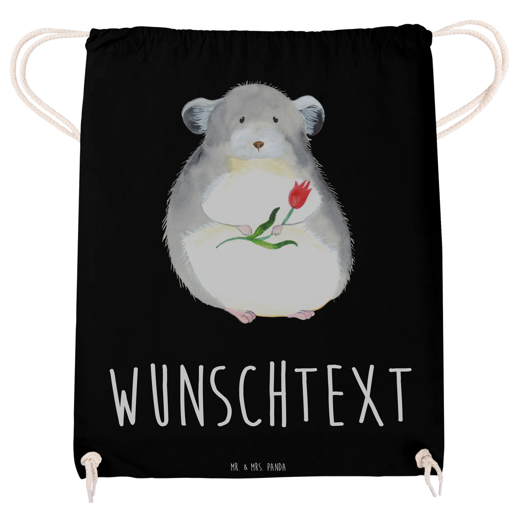 Personalisierter Sportbeutel Chinchilla mit Blume Personalisierter Sportbeutel, Personalisierter Beutel, Personalisierte Sporttasche, Personalisierter Tasche, Personalisierter Stoffbeutel, Personalisierter Sportbeutel Kinder, Sportbeutel mit Namen, Turnbeutel mit Namen, Beutel mit Namen, Sporttasche mit Namen, Tasche mit Namen, Stoffbeutel mit Namen, Sportbeutel Kinder mit Namen, Wunschtext, Wunschnamen, Personalisierbar, Personalisierung, Tiermotive, Gute Laune, lustige Sprüche, Tiere, Chinchilla, Chinchillas, Liebeskummer, Kummer, Depressionen, traurig sein, Chaos, Glücklichsein, Büro, Büroalltag