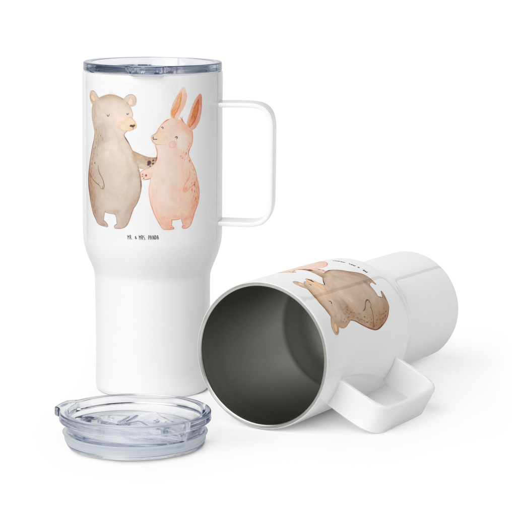 XXL Thermobecher Bär und Hase Umarmen Thermobecher, XL Thermobecher, Reisebecher, XL Reisetasse, Großer Thermobecher, Autobecher, Jumbo Becher, Liebe, Partner, Freund, Freundin, Ehemann, Ehefrau, Heiraten, Verlobung, Heiratsantrag, Liebesgeschenk, Jahrestag, Hocheitstag, Freunde, bester Freund, Hase, Bär, Bärchen, best friends