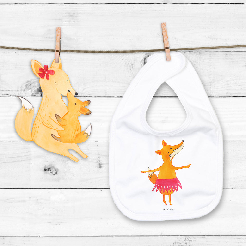 Organic Babylätzchen Fuchs Ballerina Baby, Lätzchen, Spucktuch, Sabberlätzchen, Klettlätzchen, Babygeschenk, Baby Lätzchen, Geschenk für Geburt, Geschenk zur Geburt, Baby Spucktuch, Babyausstattung, Geschenkidee für Babyparty, Fuchs, Fuchs Spruch, Füchse, Füchsin, Ballerina, Ballett, Tänzerin, Tanzen, Party, Einladung, Geburtstag