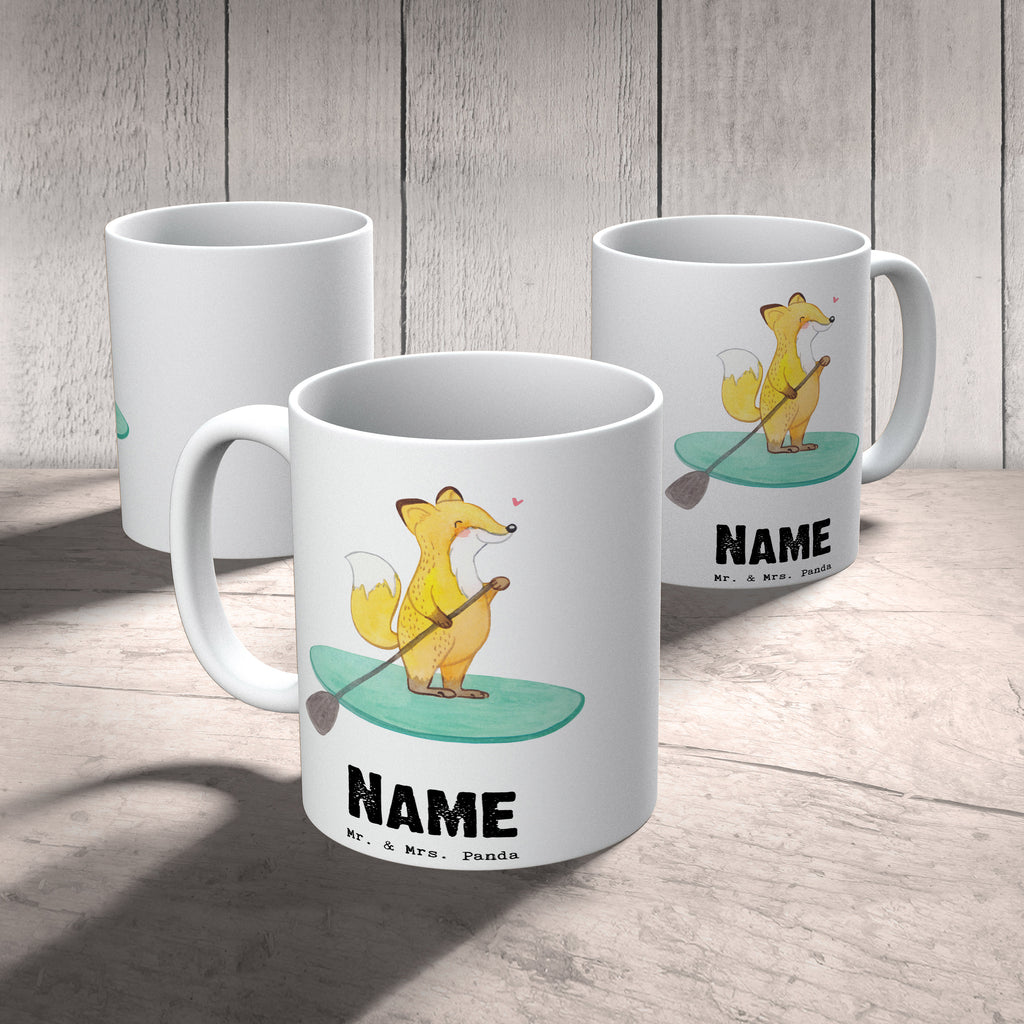 Personalisierte Tasse Fuchs Stand Up Paddling Personalisierte Tasse, Namenstasse, Wunschname, Personalisiert, Tasse, Namen, Drucken, Tasse mit Namen, Geschenk, Sport, Sportart, Hobby, Schenken, Danke, Dankeschön, Auszeichnung, Gewinn, Sportler, Stand Up Paddling, Paddle Boarding, SUB, subben, Stand up paddle