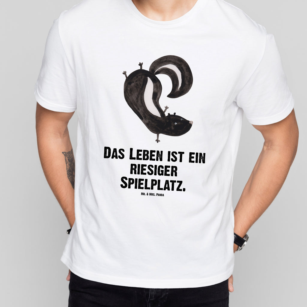 T-Shirt Standard Stinktier Handstand T-Shirt, Shirt, Tshirt, Lustiges T-Shirt, T-Shirt mit Spruch, Party, Junggesellenabschied, Jubiläum, Geburstag, Herrn, Damen, Männer, Frauen, Schlafshirt, Nachthemd, Sprüche, Stinktier, Skunk, Wildtier, Raubtier, Stinker, Stinki, Spielplatz, verpielt, Kind