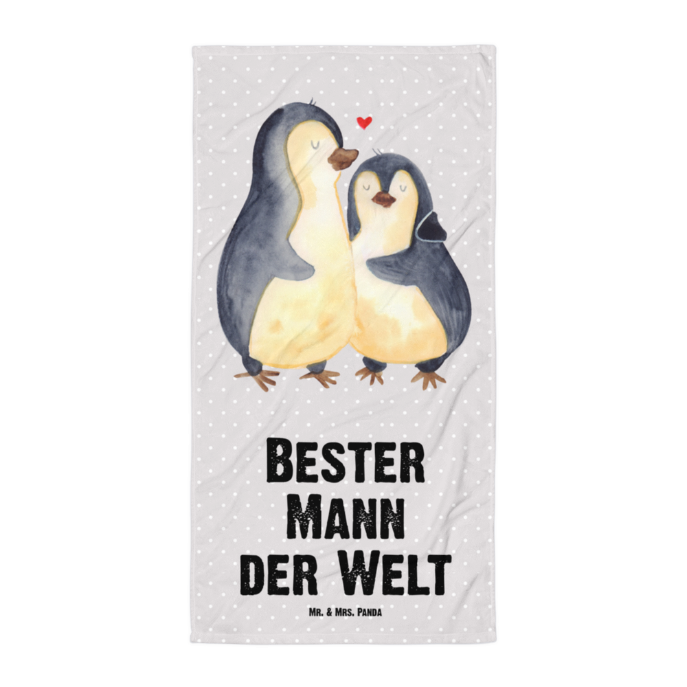 XL Badehandtuch Pinguin Bester Mann der Welt Handtuch, Badetuch, Duschtuch, Strandtuch, Saunatuch, für, Dankeschön, Geschenk, Schenken, Geburtstag, Geburtstagsgeschenk, Geschenkidee, Danke, Bedanken, Mitbringsel, Freude machen, Geschenktipp, Ehemann, Beste, Mann, Partner, Freund, Traummann, Liebling, Ehepartner, Ehe, Gatte, Lebensgefährte, Bräutigam, Kleinigkeit