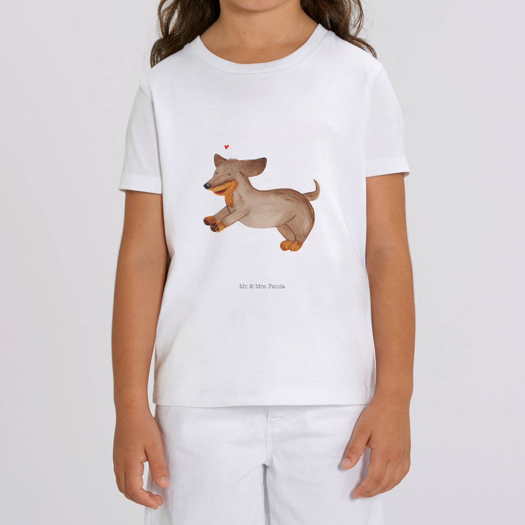 Organic Kinder T-Shirt Hund Dackel Kinder T-Shirt, Kinder T-Shirt Mädchen, Kinder T-Shirt Jungen, Hund, Hundemotiv, Haustier, Hunderasse, Tierliebhaber, Hundebesitzer, Sprüche, Hunde, Dackel, Dachshund, happy dog