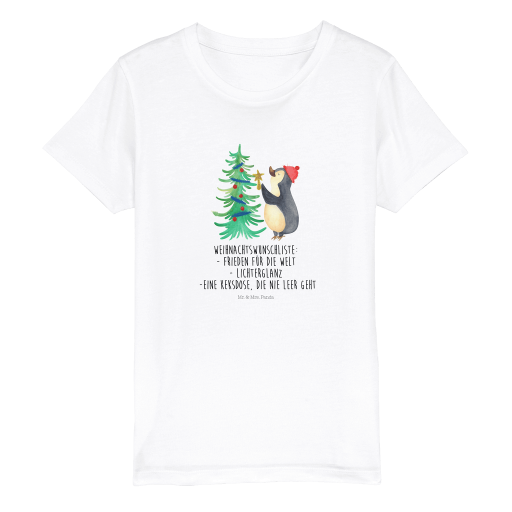 Organic Kinder T-Shirt Pinguin Weihnachtsbaum Kinder T-Shirt, Kinder T-Shirt Mädchen, Kinder T-Shirt Jungen, Winter, Weihnachten, Weihnachtsdeko, Nikolaus, Advent, Heiligabend, Wintermotiv, Pinguin