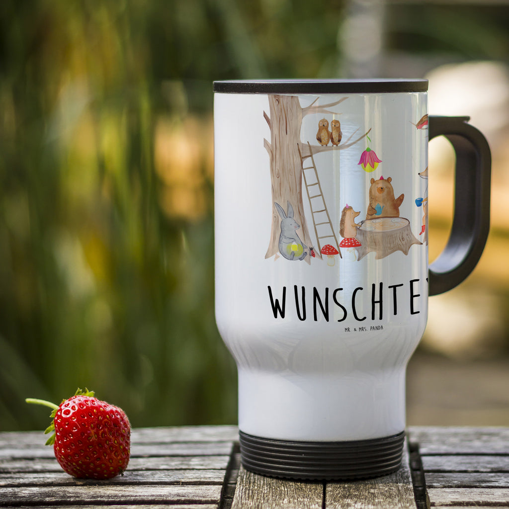 Personalisierter Thermobecher Waldtiere Picknick Personalisierter Thermobecher, Personalisierter To Go Becher, Personalisierte Thermotasse, Personalisierter Kaffeebecher, Personalisierter Isolierbecher, Thermobecher personalisieren, Thermobecher mit Namen, Thermobecher selbst gestalten, Wunschname, Spülmaschinenfest, Bedrucken, Isolierbecher mit Namen, Isolierbecher selbst gestalten, Thermotasse personalisieren, Thermotasse mit Namen, Tiermotive, Gute Laune, lustige Sprüche, Tiere, Waldtiere, Picknick, Wald, Fuchs, Hase, Igel, Maus, Eichhörnchen