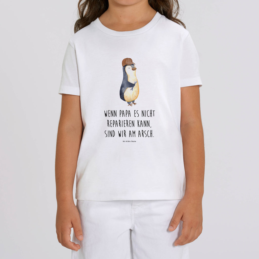 Organic Kinder T-Shirt Wenn Papa es nicht reparieren kann, sind wir am Arsch Kinder T-Shirt, Kinder T-Shirt Mädchen, Kinder T-Shirt Jungen, Familie, Vatertag, Muttertag, Bruder, Schwester, Mama, Papa, Oma, Opa, Vater, Geschenk Papa, Bester Papa der Welt