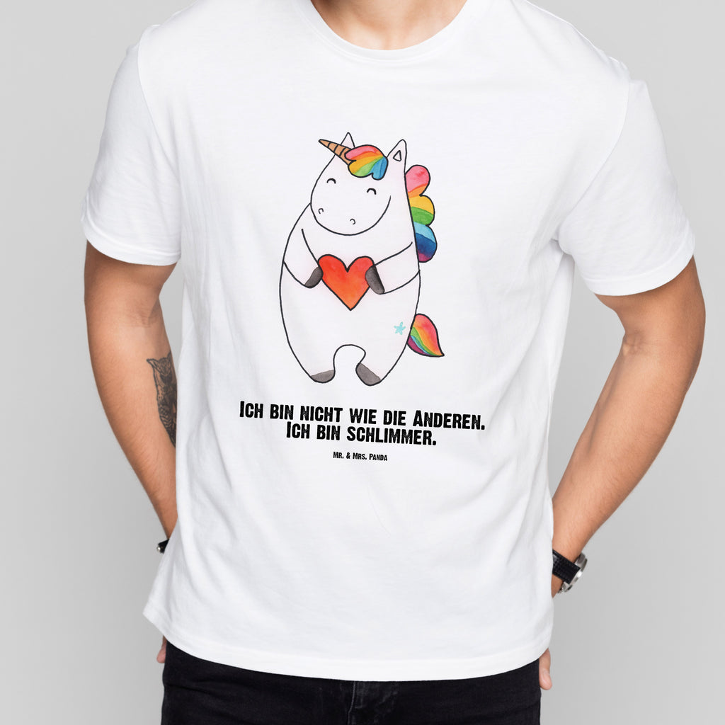 Personalisiertes T-Shirt Einhorn Herz T-Shirt Personalisiert, T-Shirt mit Namen, T-Shirt mit Aufruck, Männer, Frauen, Wunschtext, Bedrucken, Einhorn, Einhörner, Einhorn Deko, Pegasus, Unicorn, Herz, schlimm, böse, witzig, lustig, Freundin, anders, bunt