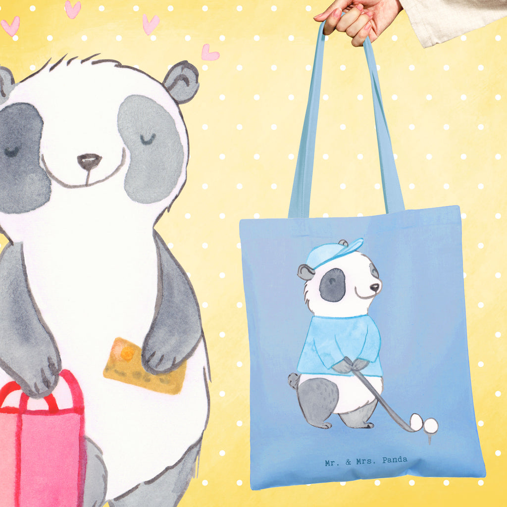 Tragetasche Panda Golfen Medizin Beuteltasche, Beutel, Einkaufstasche, Jutebeutel, Stoffbeutel, Tasche, Shopper, Umhängetasche, Strandtasche, Schultertasche, Stofftasche, Tragetasche, Badetasche, Jutetasche, Einkaufstüte, Laptoptasche, Geschenk, Sport, Sportart, Hobby, Schenken, Danke, Dankeschön, Auszeichnung, Gewinn, Sportler, Golfen, Golf spielen, Golfplatz, Golfturnier, Golf Verein