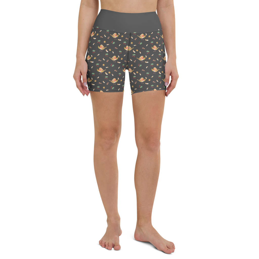 Yoga Shorts Rotkehlchen Federn Muster Yoga Shorts, Yogashorts, Sporthose, Sportshorts, Fitnesshose, Sportshorts Damen, Yoga Shorts Damen, Yogabekleidung, Sportbekleidung, Tiermotive, Gute Laune, lustige Sprüche, Tiere, What if i fall, Rotkehlchen, Spruch Motivation, Spruch Mut, Vogel, Motivation Sprüche, Motivationsbilder, fliegen