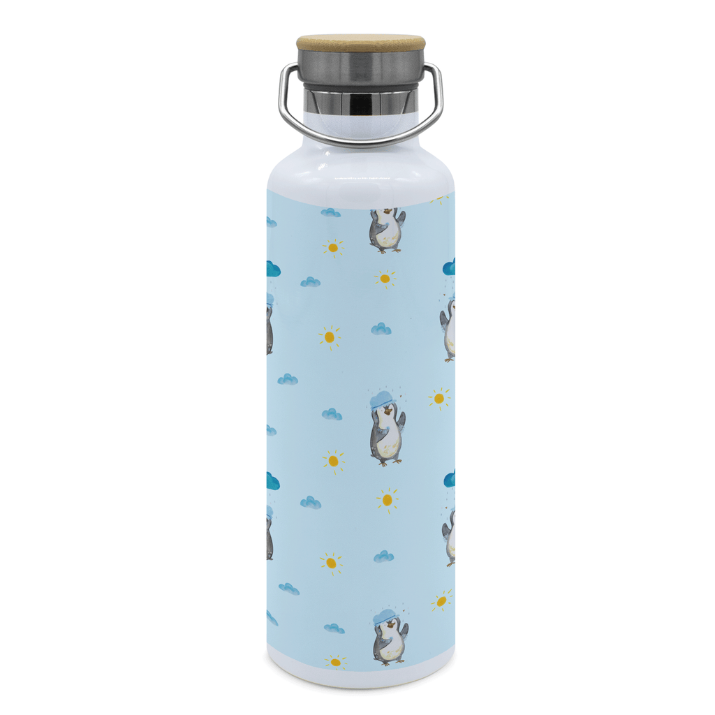 Trinkflasche Pinguin Duschen Muster Thermosflasche, Isolierflasche, Edelstahl, Trinkflasche, isoliert, Wamrhaltefunktion, Sportflasche, Flasche zum Sport, Sportlerflasche, Pinguin, Pinguine, Dusche, duschen, Lebensmotto, Motivation, Neustart, Neuanfang, glücklich sein