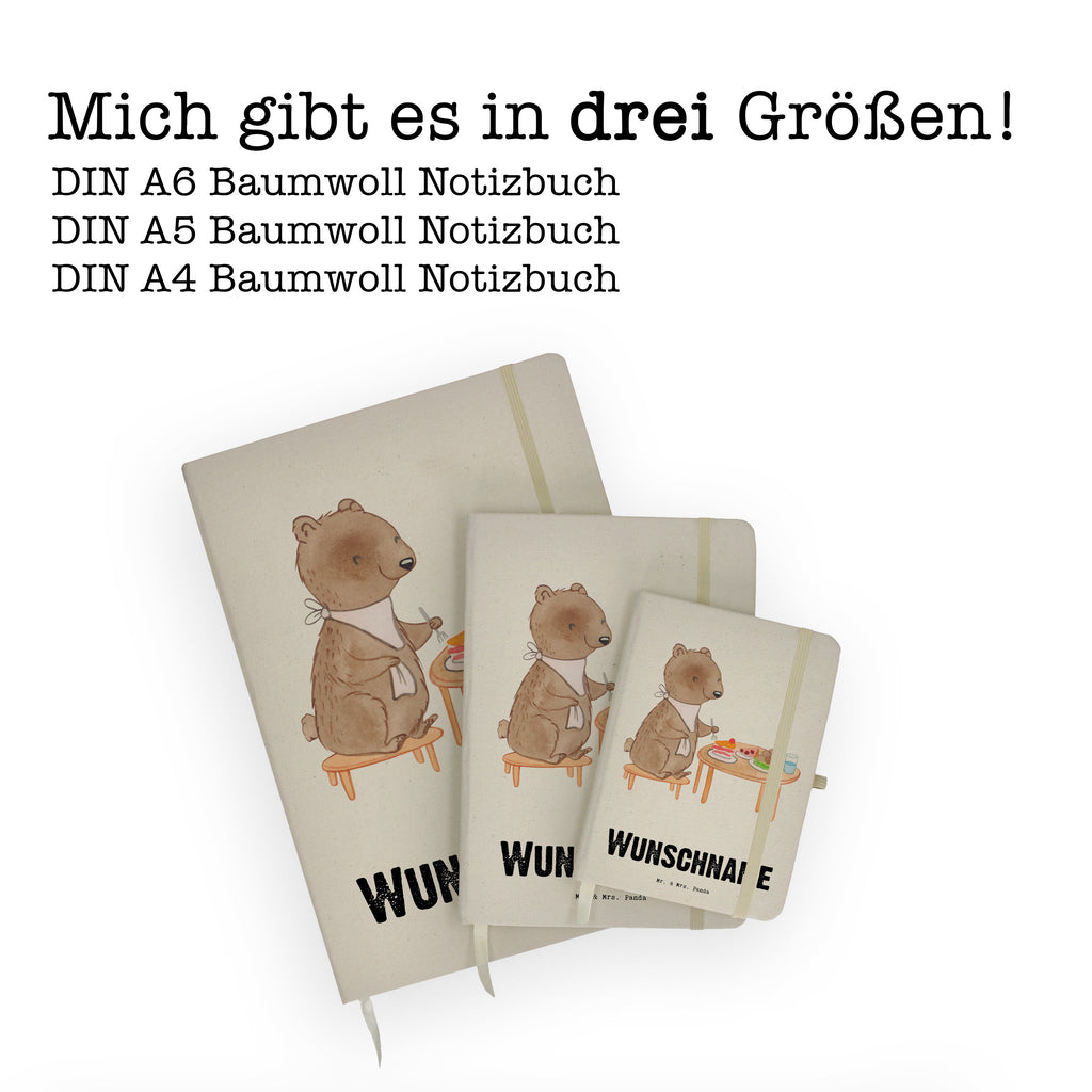 DIN A4 Personalisiertes Notizbuch Bär Essen gehen Personalisiertes Notizbuch, Notizbuch mit Namen, Notizbuch bedrucken, Personalisierung, Namensbuch, Namen, Geschenk, Sport, Sportart, Hobby, Schenken, Danke, Dankeschön, Auszeichnung, Gewinn, Sportler, Essen gehen, Essen, Restaurant, Restaurantbesuch