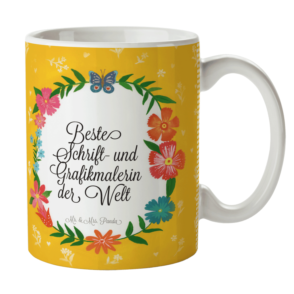 Tasse Design Frame Happy Girls Schrift- und Grafikmalerin Tasse, Kaffeetasse, Teetasse, Becher, Kaffeebecher, Teebecher, Keramiktasse, Porzellantasse, Büro Tasse, Geschenk Tasse, Tasse Sprüche, Tasse Motive, Kaffeetassen, Tasse bedrucken, Designer Tasse, Cappuccino Tassen, Schöne Teetassen, Geschenk