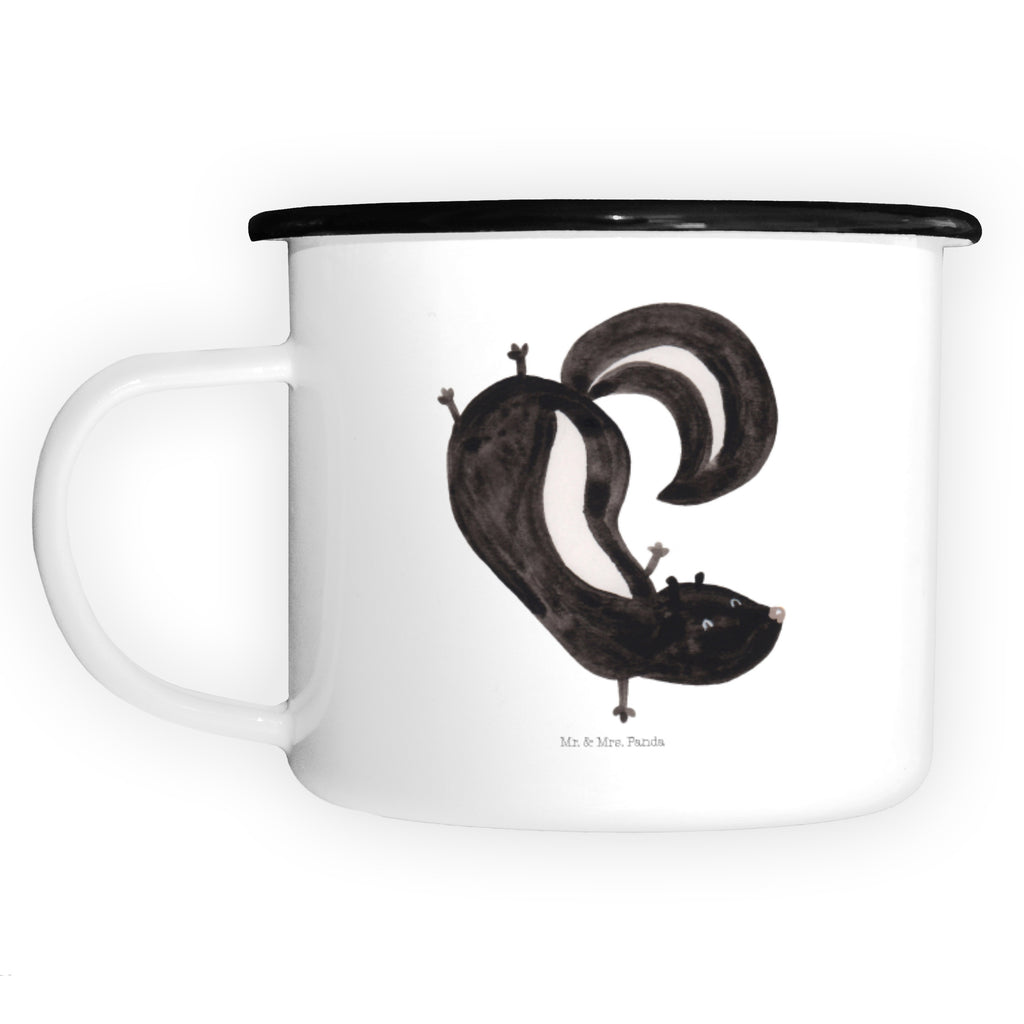 XL Emaille Tasse Stinktier Handstand XL Emaille Tasse, Metalltasse, Kaffeetasse, Tasse, Becher, Kaffeebecher, Camping, Campingbecher, Tassendruck, Metall-Tasse, Deko-Becher, emailliert, Outdoor Tasse, Trinkbecher, bruchsicher, Emaille-Optik, Motivtasse, Outdoor Kaffeetasse, Stinktier, Skunk, Wildtier, Raubtier, Stinker, Stinki, Spielplatz, verpielt, Kind