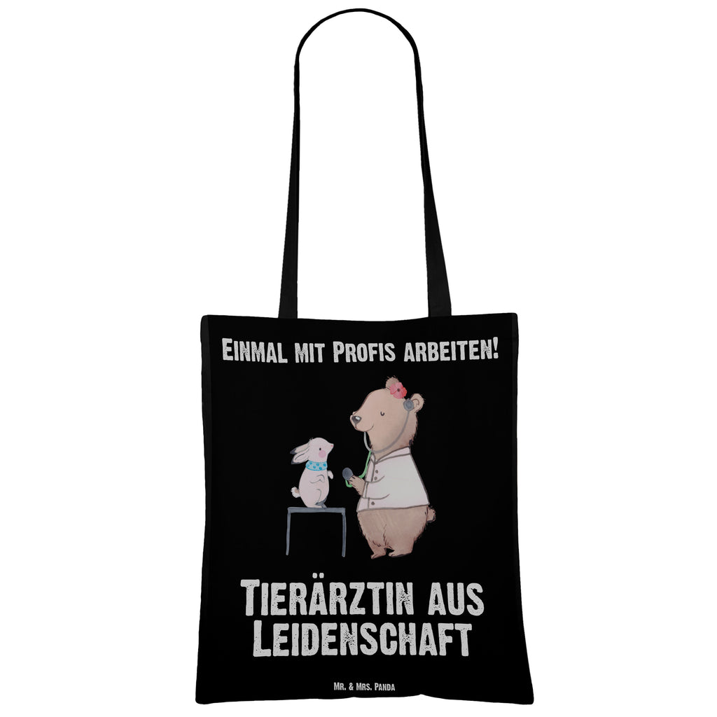 Tragetasche Tierärztin aus Leidenschaft Beuteltasche, Beutel, Einkaufstasche, Jutebeutel, Stoffbeutel, Tasche, Shopper, Umhängetasche, Strandtasche, Schultertasche, Stofftasche, Tragetasche, Badetasche, Jutetasche, Einkaufstüte, Laptoptasche, Beruf, Ausbildung, Jubiläum, Abschied, Rente, Kollege, Kollegin, Geschenk, Schenken, Arbeitskollege, Mitarbeiter, Firma, Danke, Dankeschön