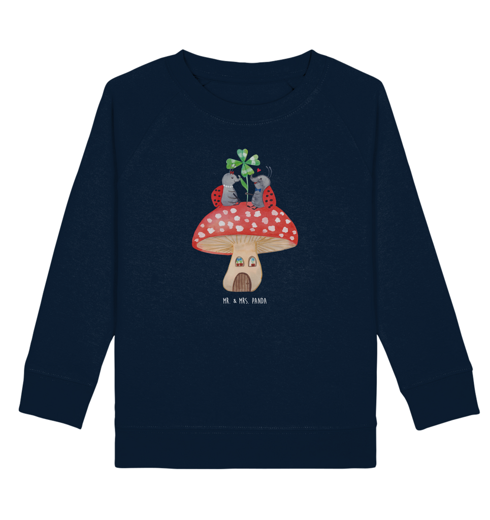 Organic Kinder Pullover Marienkäfer Paar Fliegenpilz Kinder Pullover, Kinder Sweatshirt, Jungen, Mädchen, Tiermotive, Gute Laune, lustige Sprüche, Tiere, Haus, Wohnung, zuhause, Fliegenpilz, Marienkäfer, Fleigenpilzhaus