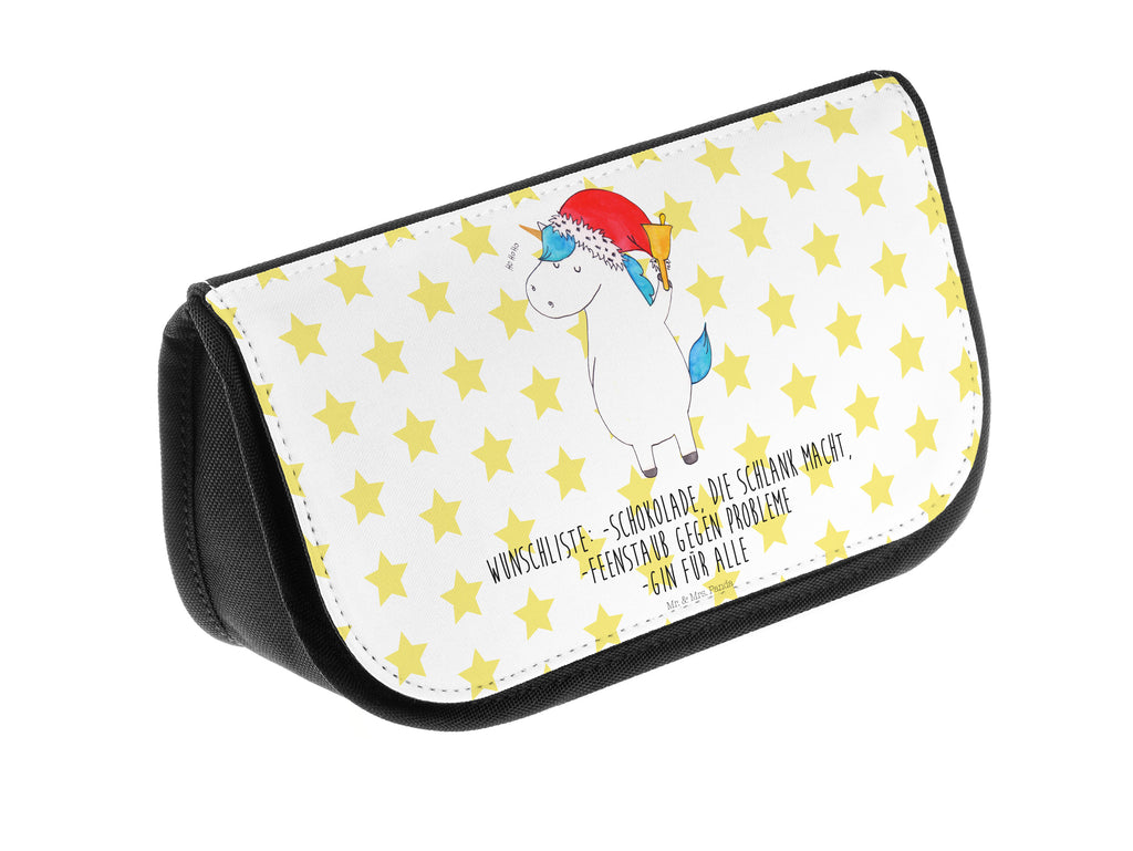 Kosmetiktasche Einhorn Weihnachtsmann Kosmetikbeutel, Kulturtasche, Kulturbeutel, Schminktasche, Make-Up Tasche, Einhorn, Einhörner, Einhorn Deko, Pegasus, Unicorn, Gin, Schokolade, Schoki, Weihnachten, Weihnachtsmann, Nikolaus, Wunschzettel, Wunschliste, Feenstaub