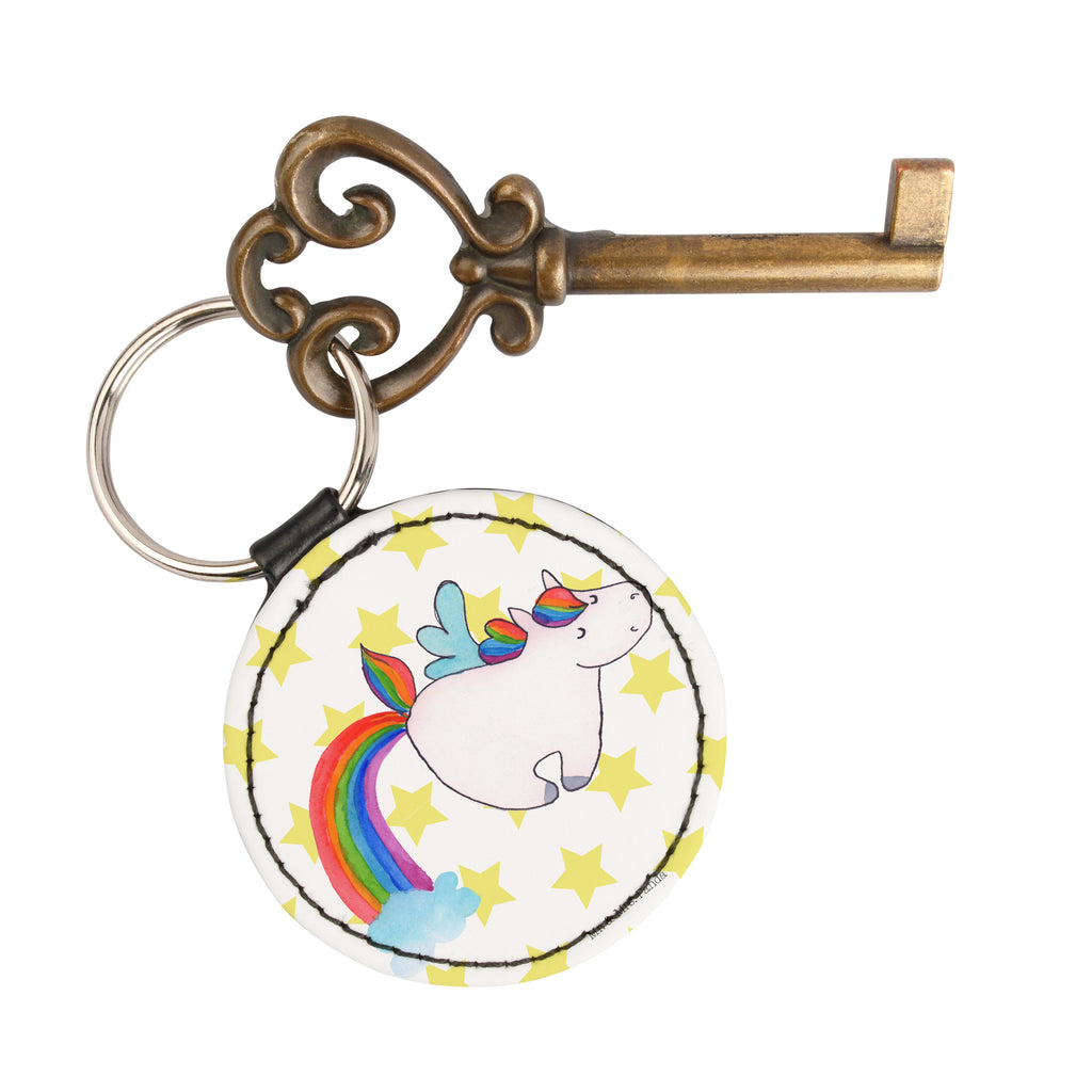 Rund Schlüsselanhänger Einhorn Pegasus Schlüsselanhänger, Anhänger, Taschenanhänger, Glücksbringer, Schutzengel, Einhorn, Einhörner, Einhorn Deko, Pegasus, Unicorn, Regenbogen, Spielen, Realität, Glitzer, Erwachsenwerden