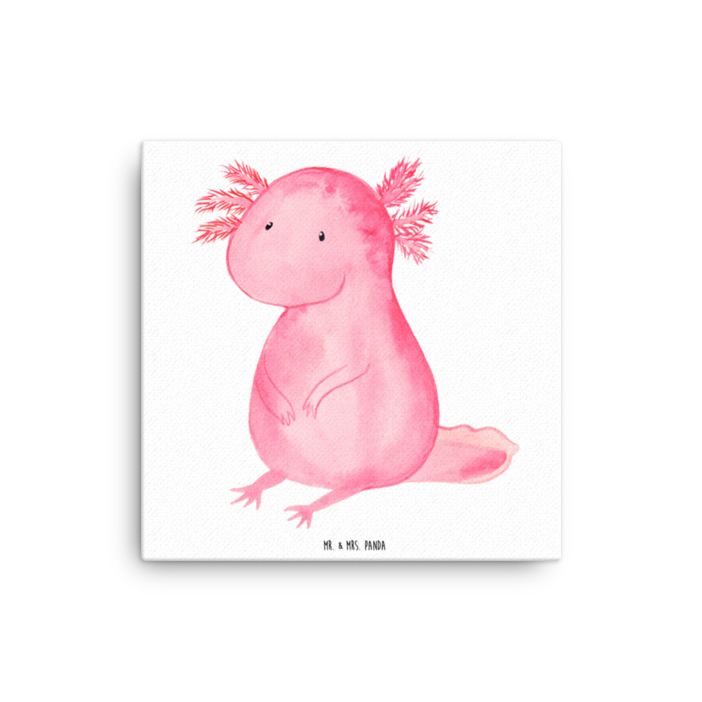 Leinwand Bild Axolotl Leinwand, Bild, Kunstdruck, Wanddeko, Dekoration, Axolotl, Molch, Axolot, vergnügt, fröhlich, zufrieden, Lebensstil, Weisheit, Lebensweisheit, Liebe, Freundin