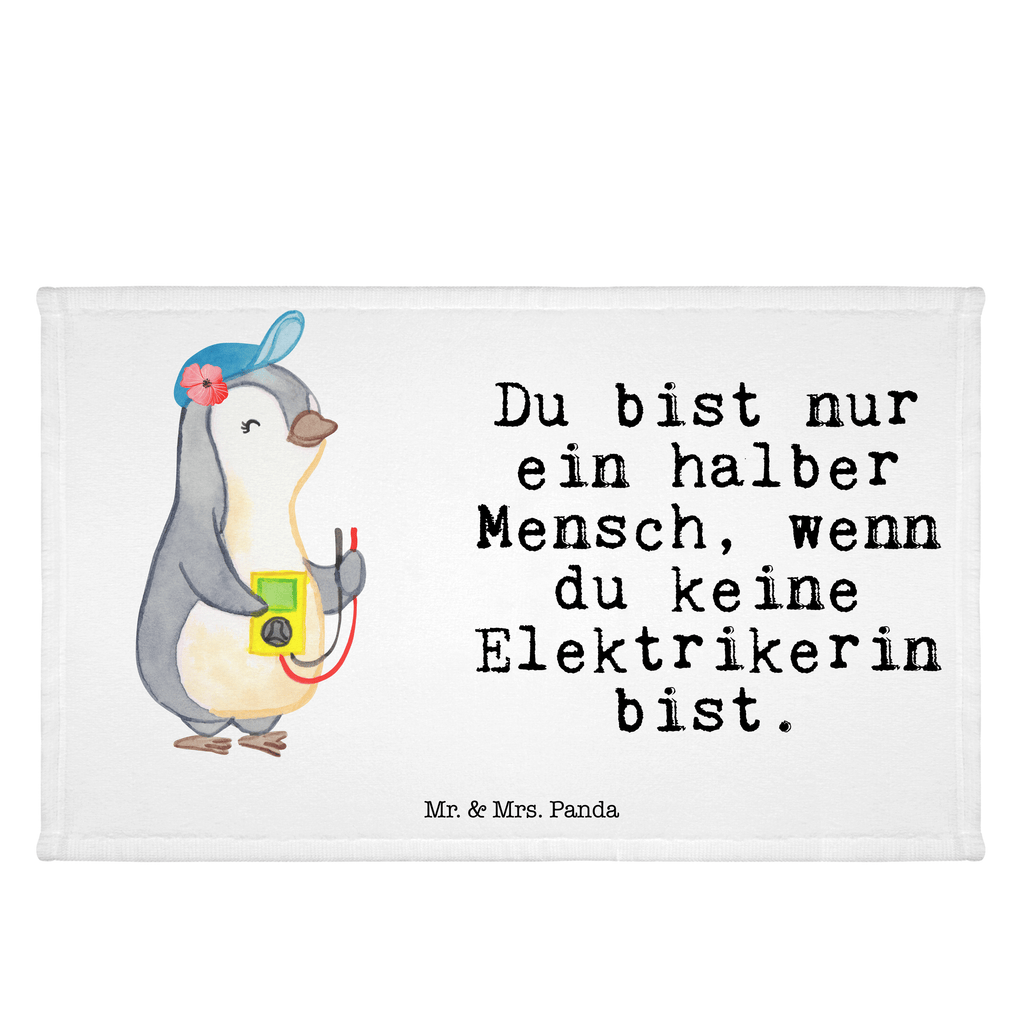 Handtuch Elektrikerin mit Herz Gästetuch, Reisehandtuch, Sport Handtuch, Frottier, Kinder Handtuch, Beruf, Ausbildung, Jubiläum, Abschied, Rente, Kollege, Kollegin, Geschenk, Schenken, Arbeitskollege, Mitarbeiter, Firma, Danke, Dankeschön, Elektrikerin, Elektronmonteurin, Elektrotechnikerin, Elektroinstallateurin, Elektromeisterin, Gesellenprüfung